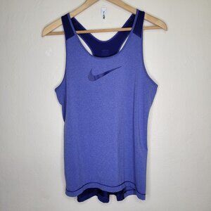 NIKE Pro Blue Racerback Tank Top Size L